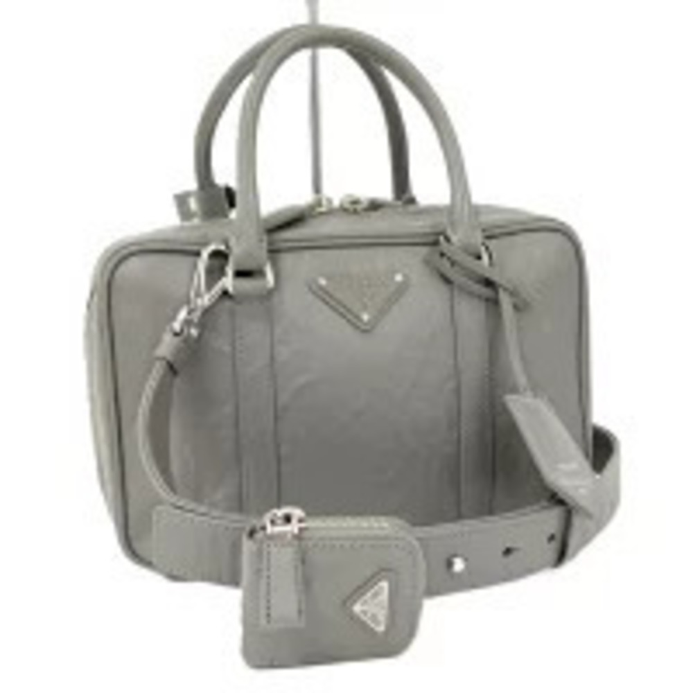 Prada Shoulder Bag leather gray